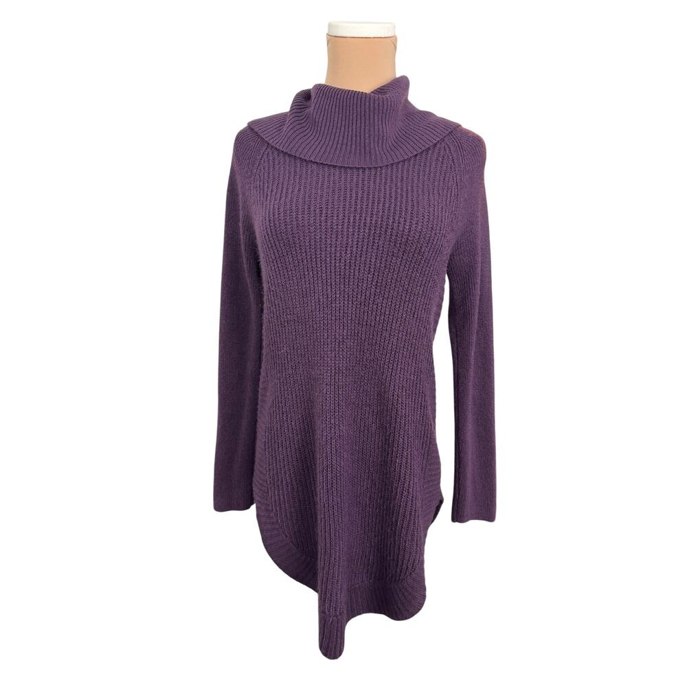 Knit Hampshire Studio Purple Turtleneck Sweater Medium